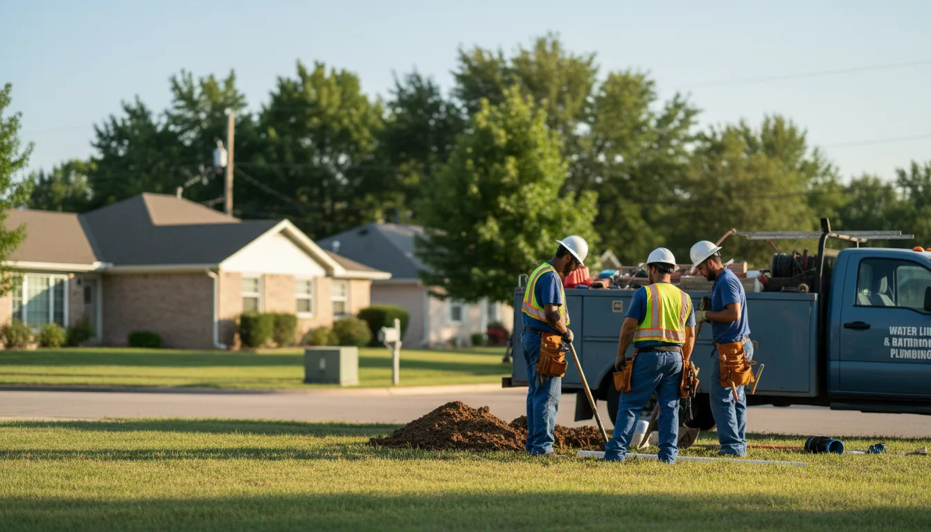 Residential water line and bathroom plumbing service in Nashport, OH